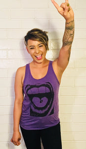 Unisex Purple Loud Mouth Tank