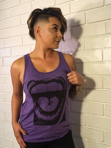 Unisex Purple Loud Mouth Tank