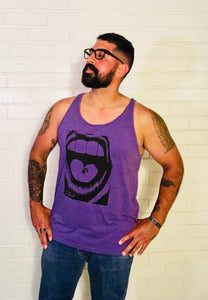 Unisex Purple Loud Mouth Tank