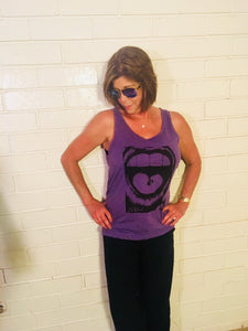 Unisex Purple Loud Mouth Tank